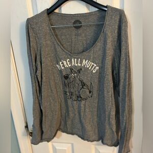 Life is Good Women's Gray Dog Short Sleeve Tee We’re All Mutts!! So cute 💗